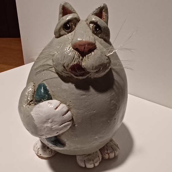 EUC Vintage 1997 Set of 4 Fat Cat Figurines by Enesco Vicki Thomas Collection - Picture 4 of 11